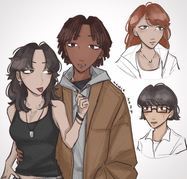 Rocky and Cain genderbend (with Adam and Karsyn)