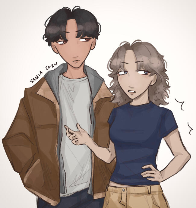 Alex and Sevin genderbend